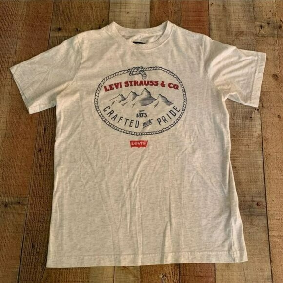 Levi Strauss boys short sleeve t-shirt in gray -L - Picture 1 of 7